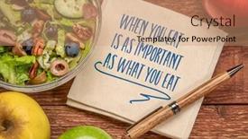  Presentation with healthy lifestyle - Presentation theme enhanced with when-you-eat background and a coral colored foreground