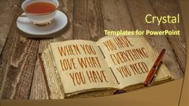  Presentation with wisdom - Cool new slides with when-you-love backdrop and a tawny brown colored foreground