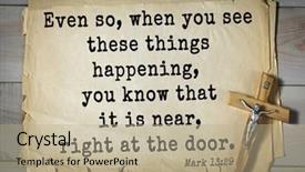  Presentation with bible verses - Cool new presentation theme with when you see these thing backdrop and a mint green colored foreground