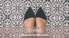  Presentation with fashion shoes - Presentation featuring where-i-stand-first-person background and a coral colored foreground