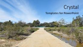  Presentation with blue and orange - PPT theme enhanced with where it crosses santiago creek background and a  colored foreground