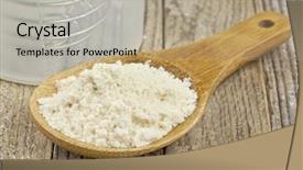  Presentation with whey protein - Audience pleasing theme consisting of whey protein concentrate powder backdrop and a mint green colored foreground