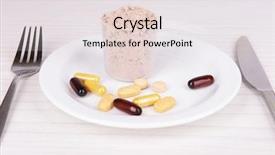  Presentation with whey - PPT theme enhanced with whey protein powder in scoop background and a white colored foreground