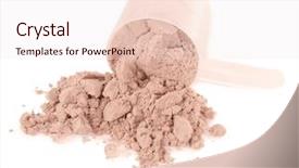  Presentation with whey protein - Beautiful theme featuring whey protein powder in scoop backdrop and a lemonade colored foreground