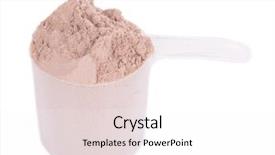  Presentation with whey protein - Colorful PPT theme enhanced with whey protein powder in scoop backdrop and a white colored foreground