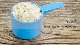  Presentation with whey protein - Theme consisting of whey protein powder background and a mint green colored foreground