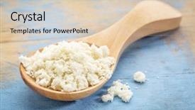  Presentation with whey protein - Slide set consisting of whey protein powder background and a lemonade colored foreground