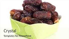  Presentation with date palm - Slides enhanced with which eaten in fasting month background and a blonde colored foreground