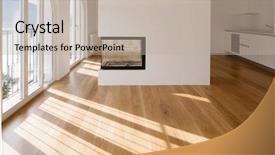  Presentation with apartment - Amazing presentation design having modern renovated apartment with a large fireplace in the middle of the room which makes the ambieme more comforting backdrop and a mint green colored foreground