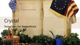  Presentation with once upon time - Audience pleasing slide deck consisting of which to celebrate independence day backdrop and a coral colored foreground