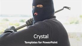  Presentation with house - Cool new PPT theme with while being in a house backdrop and a  colored foreground