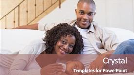  Presentation with baby sleeping - Amazing presentation theme having while being watched by parents backdrop and a  colored foreground