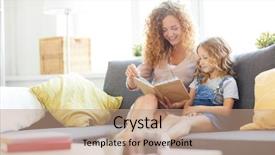  Presentation with fairy tales - Slides enhanced with while both sitting on sofa background and a coral colored foreground