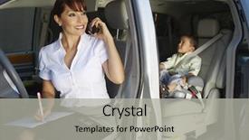  Presentation with writing notes - Beautiful presentation theme featuring while communicating on cell phone backdrop and a light gray colored foreground