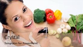  Presentation with indian food - Beautiful theme featuring while cooking and preparing food backdrop and a coral colored foreground