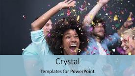  Presentation with happy new year - Colorful PPT layouts enhanced with while dancing and have fun backdrop and a light blue colored foreground