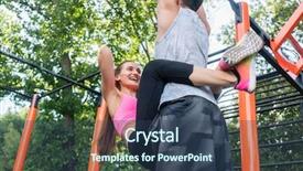  Presentation with advanced - Amazing slide deck having while doing crunches for advanced backdrop and a  colored foreground