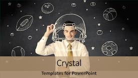  Presentation with successful person - Presentation theme consisting of bowling black - happy college graduate dreaming background and a  colored foreground