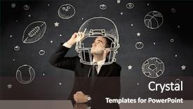  Presentation with successful person - Beautiful theme featuring bowling black - happy college graduate dreaming backdrop and a tawny brown colored foreground