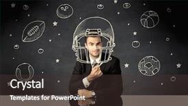  Presentation with successful person - PPT theme consisting of  background and a  colored foreground