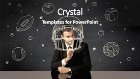  Presentation with successful person - Slide set featuring bowling black - happy college graduate dreaming background and a dark gray colored foreground