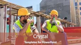  Presentation with cold beer - Amazing PPT theme having while drinking a cold alcohol backdrop and a red colored foreground