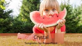  Presentation with elementary - PPT theme having while eating slice of juicy background and a red colored foreground