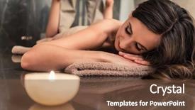  Presentation with wellness - Cool new PPT theme with while enjoying the stretching techniques backdrop and a tawny brown colored foreground