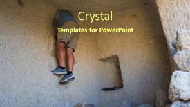  Presentation with rock wall - Slide deck enhanced with while-exploring-an-ancient-cave background and a tawny brown colored foreground