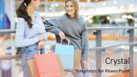  Presentation with cute - Slides having while hanging around in modern background and a coral colored foreground