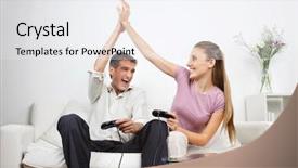  Presentation with video game - Amazing slide deck having while having great time play backdrop and a white colored foreground