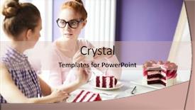  Presentation with cup cake - Amazing slides having while having red velvet cake backdrop and a lemonade colored foreground