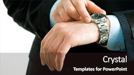  Presentation with time - Colorful presentation design enhanced with while he checking the time backdrop and a wine colored foreground