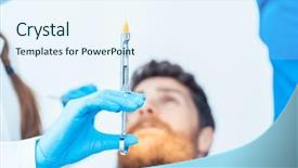  Presentation with anesthetic - Amazing slide deck having while holding a dental anesthetic backdrop and a sky blue colored foreground