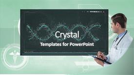  Presentation with dna structure - Cool new PPT theme with while looking at dna structure backdrop and a tawny brown colored foreground