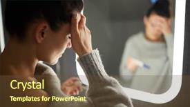  Presentation with alcohol and pregnancy - Colorful PPT theme enhanced with while looking at pregnancy test backdrop and a tawny brown colored foreground