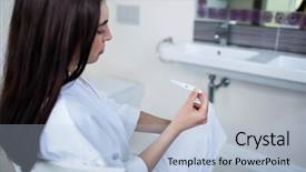  Presentation with pregnancy - Cool new presentation theme with while looking at pregnancy test backdrop and a  colored foreground