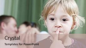  Presentation with mom and newborn - Slide deck enhanced with close-up of pink hibiscus isolated on black background and a tawny brown colored foreground