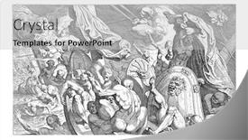  Presentation with bag - Cool new PPT theme with while-odysseus-is-sleeping backdrop and a light gray colored foreground