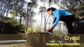  Presentation with forest morning - PPT theme enhanced with while preparing for fitness training background and a tawny brown colored foreground