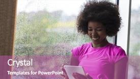  Presentation with bad weather - Presentation design enhanced with while rain and bad weather background and a coral colored foreground