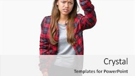  Presentation with black women beautiful woman - Theme having while shouting with anger rage background and a  colored foreground