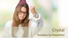  Presentation with anger - PPT theme enhanced with while shouting with anger rage background and a  colored foreground