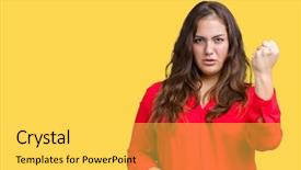  Presentation with anger - Presentation design with while shouting with anger rage background and a  colored foreground