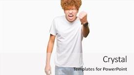  Presentation with afro - Presentation consisting of while shouting with anger rage background and a  colored foreground