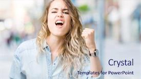  Presentation with beautiful midnight sun over - Amazing presentation design having while shouting with anger rage backdrop and a  colored foreground