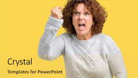  Presentation with anger - Presentation having while shouting with anger rage background and a yellow colored foreground