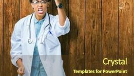  Presentation with doctor african - Presentation featuring while shouting with anger rage background and a tawny brown colored foreground