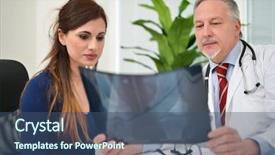  Presentation with doctor patient relations - Audience pleasing slides consisting of while showing an x-ray backdrop and a ocean colored foreground