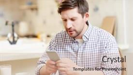  Presentation with sms - Presentation with while sitting at dining table background and a soft green colored foreground